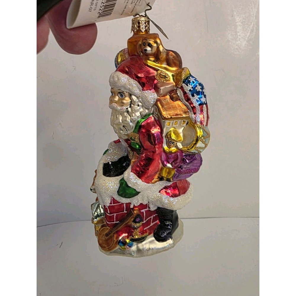 Christopher Radko Santa's Gifts Marshall Field's Exclusive Santa Ornament 7"